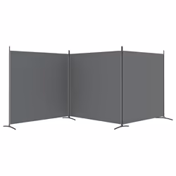vidaXL Room Divider Wall Partition Screen Panel Room Separator Privacy Screen - Anthracite, 525 x 180 cm - Additional view 4