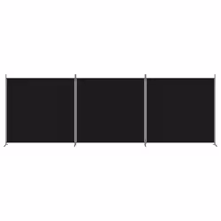 vidaXL Room Divider Wall Partition Screen Panel Room Separator Privacy Screen - Black, 525 x 180 cm