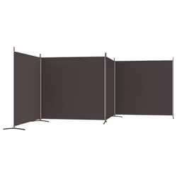 vidaXL Room Divider Wall Partition Screen Panel Room Separator Privacy Screen - Brown, 698 x 180 cm - Additional view 4