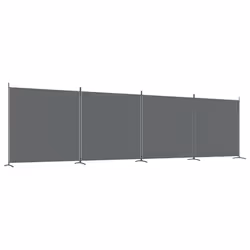 vidaXL Room Divider Wall Partition Screen Panel Room Separator Privacy Screen - Anthracite, 698 x 180 cm