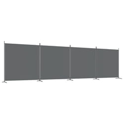 vidaXL Room Divider Wall Partition Screen Panel Room Separator Privacy Screen - Anthracite, 698 x 180 cm