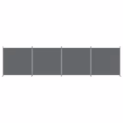 vidaXL Room Divider Wall Partition Screen Panel Room Separator Privacy Screen - Anthracite, 698 x 180 cm