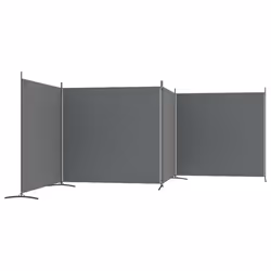 vidaXL Room Divider Wall Partition Screen Panel Room Separator Privacy Screen - Anthracite, 698 x 180 cm - Additional view 4