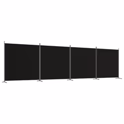 vidaXL Room Divider Wall Partition Screen Panel Room Separator Privacy Screen - Black, 698 x 180 cm