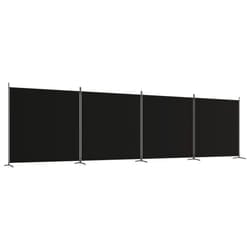 vidaXL Room Divider Wall Partition Screen Panel Room Separator Privacy Screen - Black, 698 x 180 cm