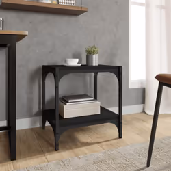 vidaXL TV Cabinet Engineered Wood and Steel Media Unit Multi Colours/Sizes - Black, 40 x 33 x 41 cm - Additional view 2