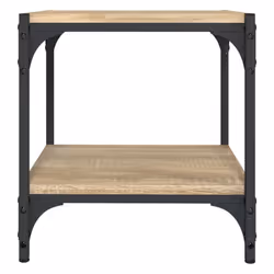 vidaXL TV Cabinet Engineered Wood and Steel Media Unit Multi Colours/Sizes - Sonoma oak, 40 x 33 x 41 cm - Additional view 4