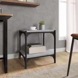 vidaXL TV Cabinet Engineered Wood and Steel Media Unit Multi Colours/Sizes - Grey sonoma, 40 x 33 x 41 cm - Additional view 2