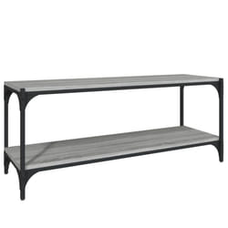 vidaXL TV Cabinet Engineered Wood and Steel Media Unit Multi Colours/Sizes - Grey sonoma, 100 x 33 x 41 cm