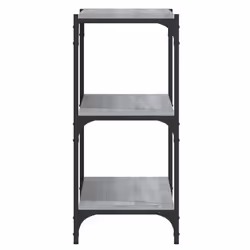vidaXL Book Cabinet Engineered Wood and Steel Media Rack Multi Colours/Sizes - grey sonoma, 100 x 33 x 70.5 cm - Additional view 5