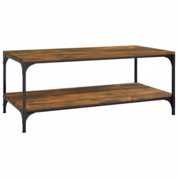vidaXL 1/2x Side Table Engineered Wood Couch Tea Table Multi Colours/Sizes - Smoked oak, 100 x 50 x 40 cm
