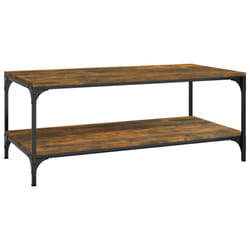 vidaXL 1/2x Side Table Engineered Wood Couch Tea Table Multi Colours/Sizes - Smoked oak, 100 x 50 x 40 cm