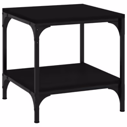 vidaXL 1/2x Side Table Engineered Wood Couch Tea Table Multi Colours/Sizes - Black, 40 x 40 x 40 cm/2 pcs - Additional view 4