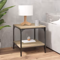 vidaXL 1/2x Side Table Engineered Wood Couch Tea Table Multi Colours/Sizes - Sonoma oak, 40 x 40 x 40 cm/2 pcs - Additional view 2