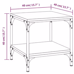 vidaXL 1/2x Side Table Engineered Wood Couch Tea Table Multi Colours/Sizes - Sonoma oak, 40 x 40 x 40 cm/2 pcs - Additional view 9