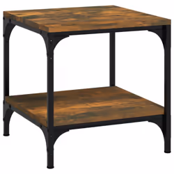 vidaXL 1/2x Side Table Engineered Wood Couch Tea Table Multi Colours/Sizes - Smoked oak, 40 x 40 x 40 cm/2 pcs - Additional view 4