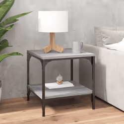 vidaXL 1/2x Side Table Engineered Wood Couch Tea Table Multi Colours/Sizes - Grey sonoma, 40 x 40 x 40 cm/2 pcs - Additional view 2