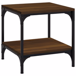 vidaXL 1/2x Side Table Engineered Wood Couch Tea Table Multi Colours/Sizes - Brown oak, 40 x 40 x 40 cm/2 pcs - Additional view 4