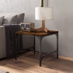 vidaXL 1/2x Side Table Engineered Wood Couch Tea Table Multi Colours/Sizes - Smoked oak, 50 x 50 x 35 cm
