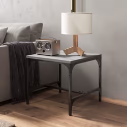 vidaXL 1/2x Side Table Engineered Wood Couch Tea Table Multi Colours/Sizes - Grey sonoma, 50 x 50 x 35 cm