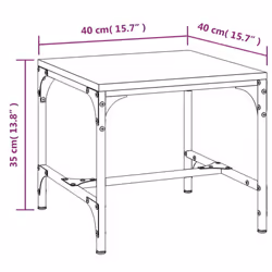 vidaXL 1/2x Side Table Engineered Wood Couch Tea Table Multi Colours/Sizes - black, 40 x 40 x 35 cm/ 2 pcs - Additional view 3