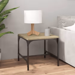 vidaXL 1/2x Side Table Engineered Wood Couch Tea Table Multi Colours/Sizes - Sonoma oak, 40 x 40 x 35 cm/2 pcs - Additional view 2