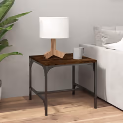 vidaXL 1/2x Side Table Engineered Wood Couch Tea Table Multi Colours/Sizes - Smoked oak, 40 x 40 x 35 cm/2 pcs - Additional view 2