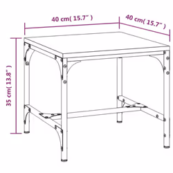 vidaXL 1/2x Side Table Engineered Wood Couch Tea Table Multi Colours/Sizes - Grey sonoma, 40 x 40 x 35 cm