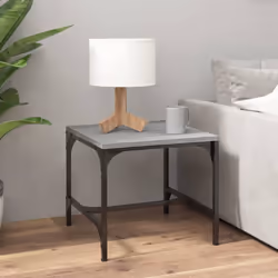 vidaXL 1/2x Side Table Engineered Wood Couch Tea Table Multi Colours/Sizes - Grey sonoma, 40 x 40 x 35 cm/2 pcs - Additional view 2