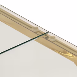 vidaXL Coffee Table End Table Sofa Table Stainless Steel and Tempered Glass - gold, glass - Additional view 7