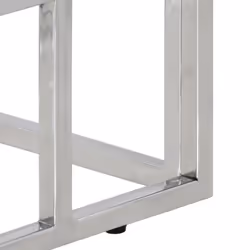 vidaXL Console Table End Table Accent Table Stainless Steel and Tempered Glass - silver, glass - Additional view 5