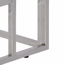 vidaXL Console Table End Table Accent Table Stainless Steel and Tempered Glass - silver, solid sleeper wood - Additional view 5