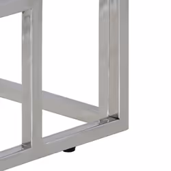 vidaXL Console Table End Table Accent Table Stainless Steel and Tempered Glass - silver, solid reclaimed wood - Additional view 5