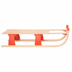 vidaXL Solid Wood Folding Sledge 110 cm Snow Sleigh Toboggan Sled Snow Scooter
