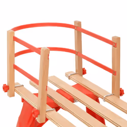 vidaXL Solid Wood Ply Backrest for Sledge Wooden Sleigh Backrest Blue/Red - red