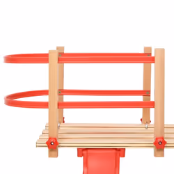 vidaXL Solid Wood Ply Backrest for Sledge Wooden Sleigh Backrest Blue/Red - red