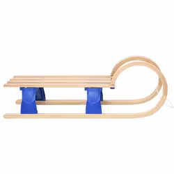 vidaXL Solid Wood Ply Foldable Sledge Toboggan with/without Backrest - without backrest