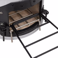 vidaXL Camping Wood Stove Silver Steel Charcoal Grill Fireplace Fire Basket - Additional view 7