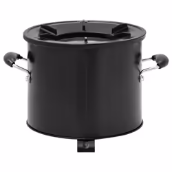 vidaXL Camping Wood Stove Black Metal Charcoal Grill Fireplace Fire Basket - Additional view 5