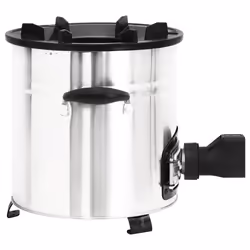 vidaXL Wood Stove with USB Fan Silver Stainless Steel Charcoal Grill Fireplace - Additional view 4