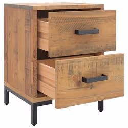 VidaXL 349911 nightstand/bedside table Brown - Additional view 4