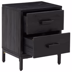 VidaXL 349912 nightstand/bedside table Black - Additional view 4