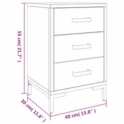 VidaXL 349913 nightstand/bedside table Brown - Additional view 8
