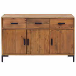 vidaXL Solid Wood Pine Sideboard Recycled Cupboard Home Organiser Side Cabinet - brown - Additional view 2