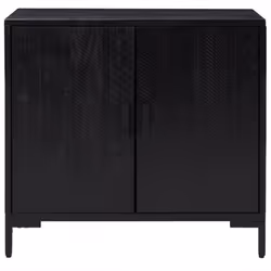 vidaXL Solid Wood Pine Sideboard Recycled Cupboard Home Organiser Side Cabinet - black - Additional view 2
