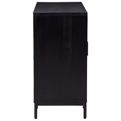 vidaXL Solid Wood Pine Sideboard Recycled Cupboard Home Organiser Side Cabinet - black - Additional view 4
