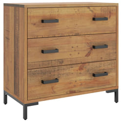 vidaXL Solid Wood Pine Chest of Drawers Recycled Sideboard Drawer Cabinet - brown