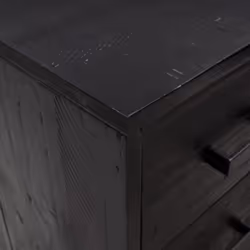 vidaXL Solid Wood Pine Chest of Drawers Recycled Sideboard Drawer Cabinet - black - Additional view 5