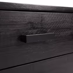 vidaXL Solid Wood Pine Chest of Drawers Recycled Sideboard Drawer Cabinet - black - Additional view 6