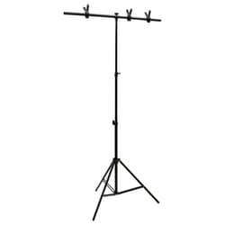 vidaXL T-Shape Background Stand Black Photo Backdrop Booth Stand Multi Sizes - 91 x 60 x 200 cm